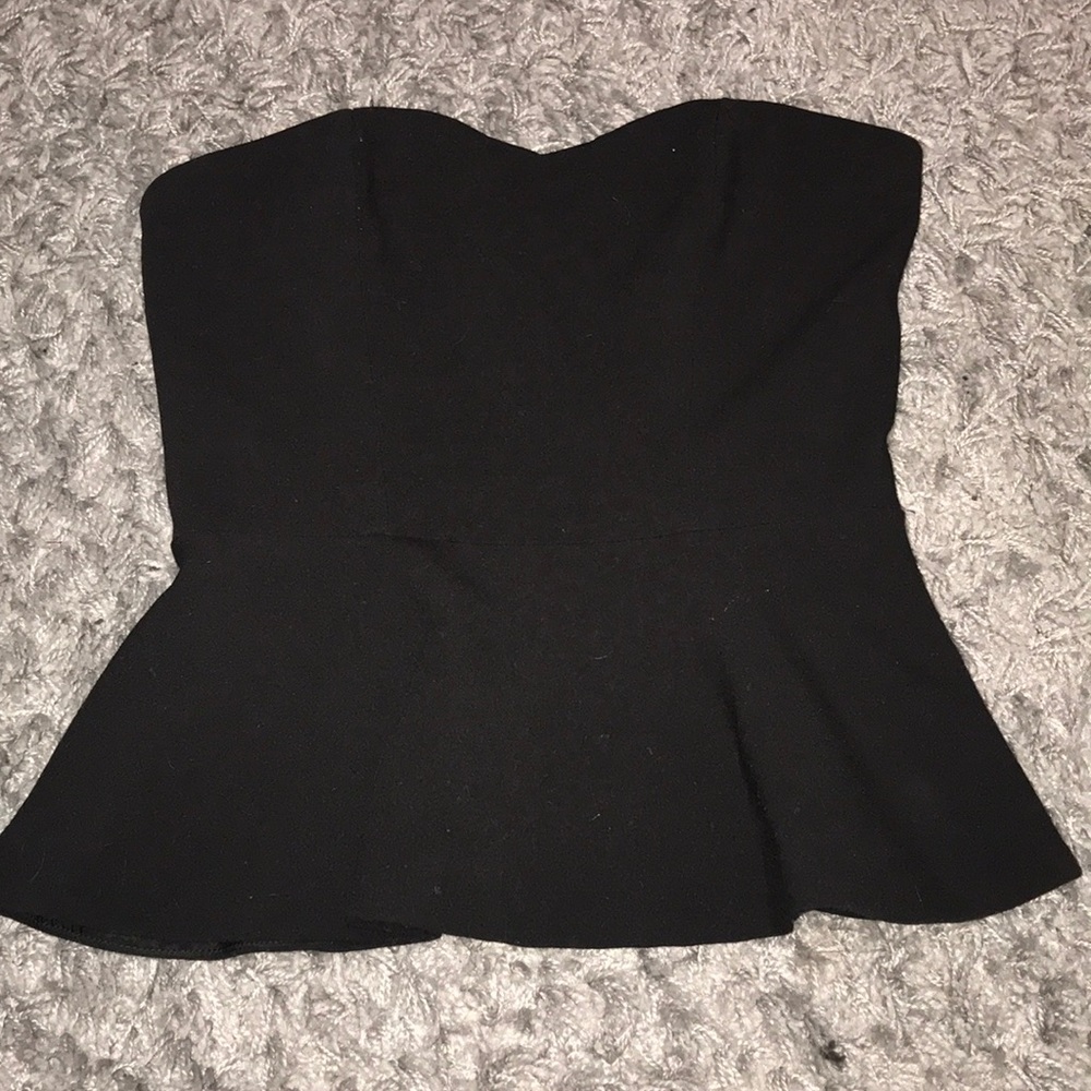 Black Peplum Top